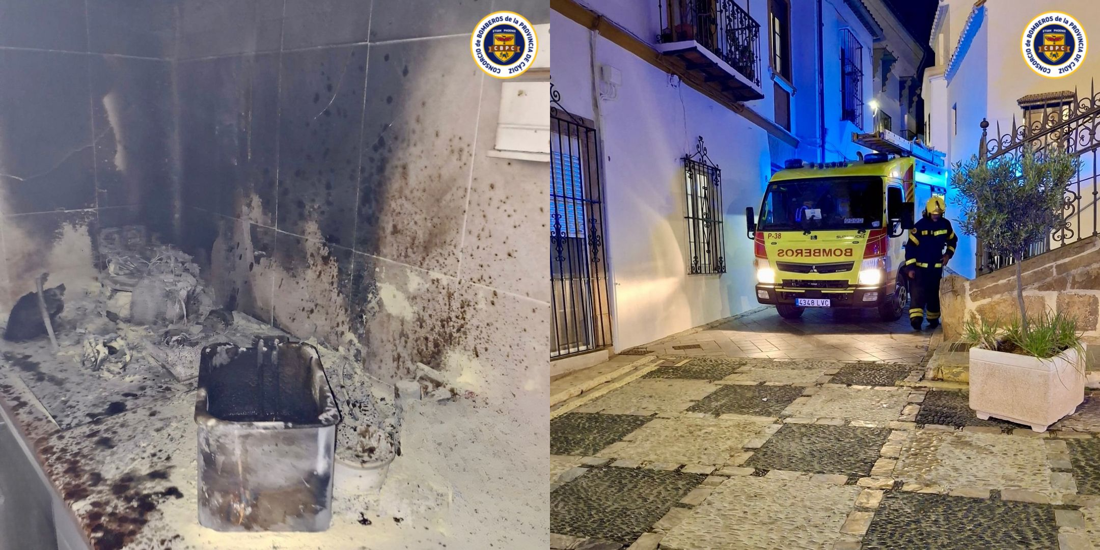 Un incendio en una vivienda de San Roque moviliza a los Bomberos de San Roque y Los Barrios