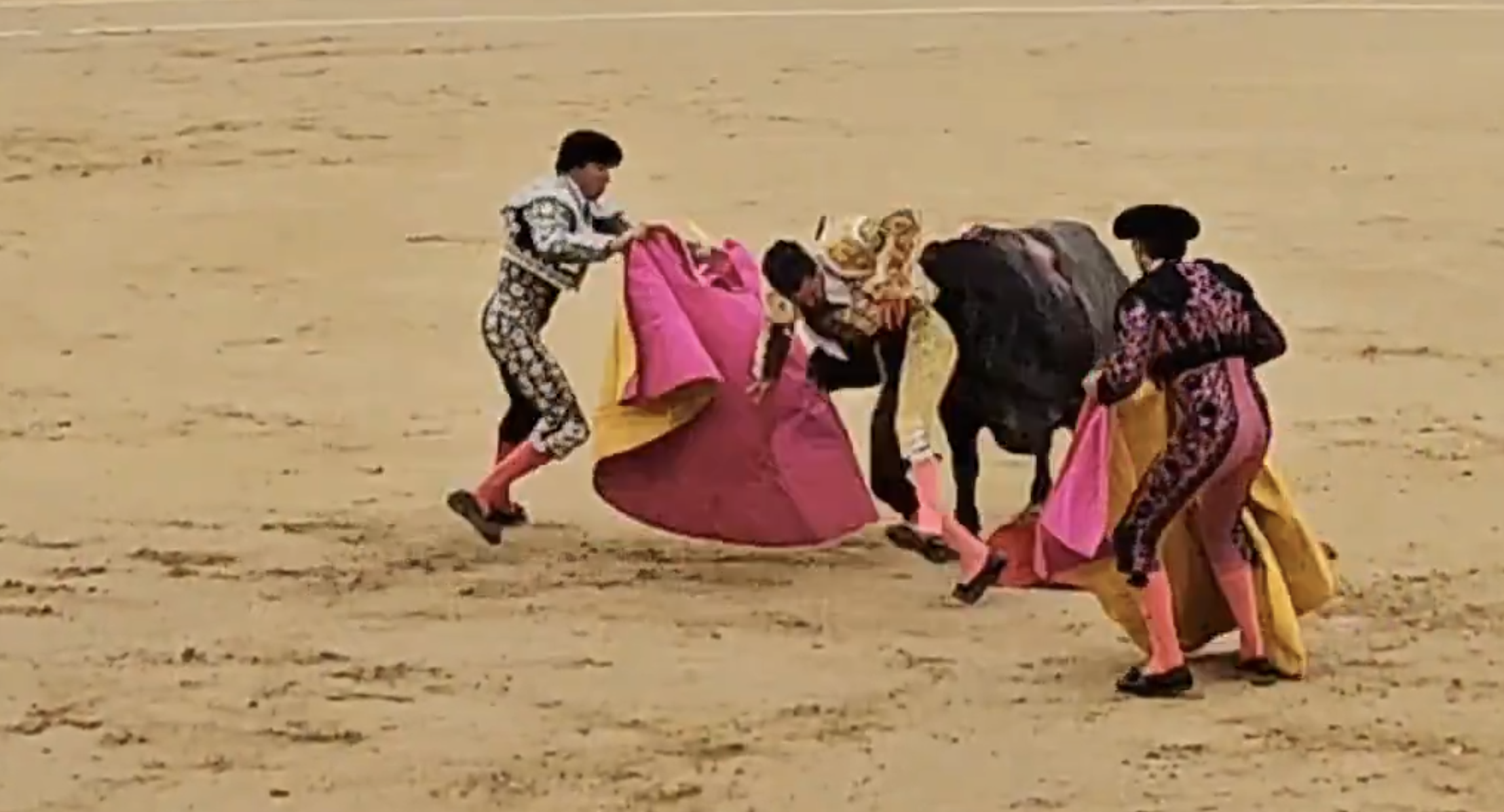El torero David Galván sufre una tremenda cogida en Las Ventas. 