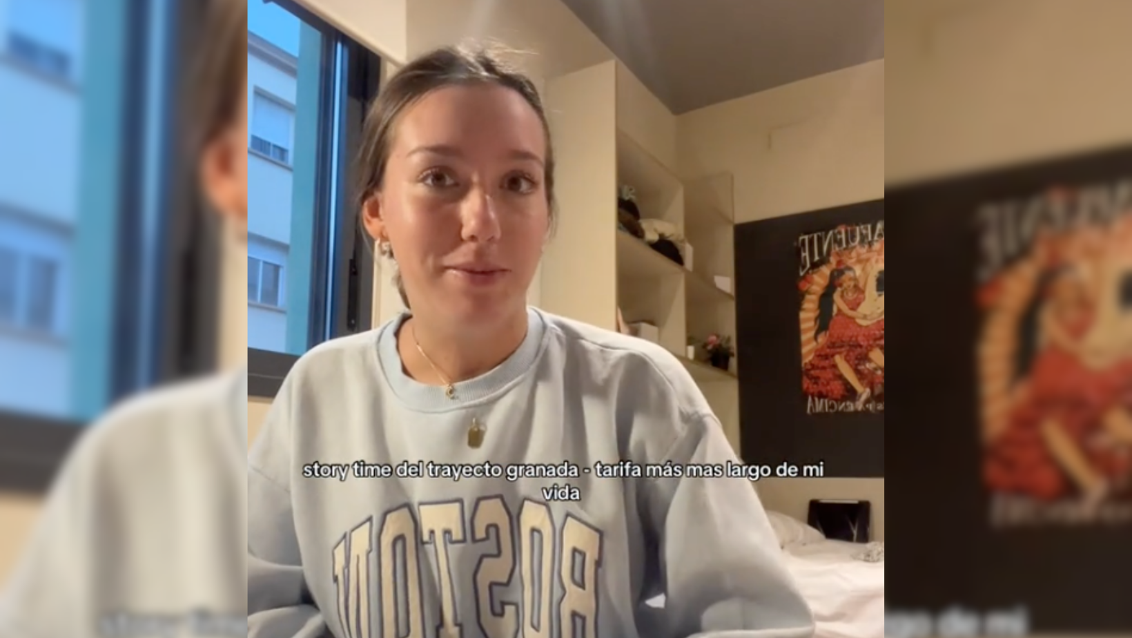 La tarifeña Mariola Rodríguez mientras compartía su experiencia a través de TikTok. 