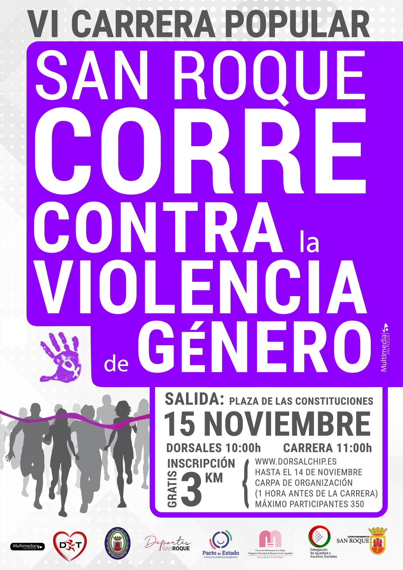 Póster de La VI Carrera Popular contra la violencia de género.