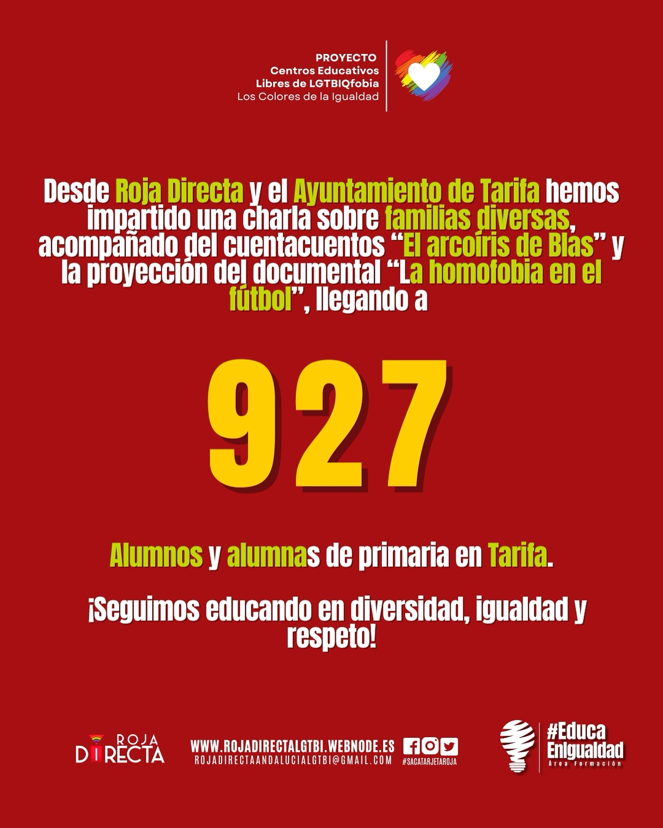 Cuentacuentos “El arcoíris de Blas”. Foto: Roja Directa Andalucía LGTBI