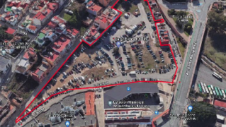 Imagen aérea actual del espacio.