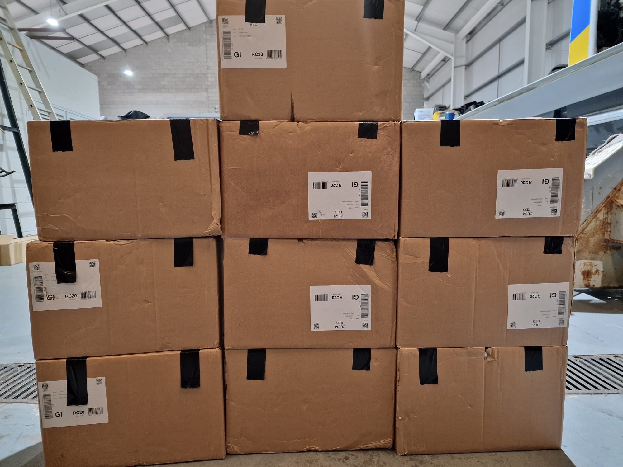 Cajas de tabaco intervenidas. Imagen del Gobierno de Gibraltar. 