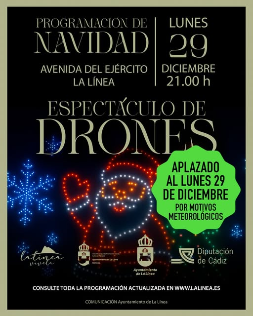 El espectáculo de drones y Precampanadas, próximas actividades navideñas en La Línea . 