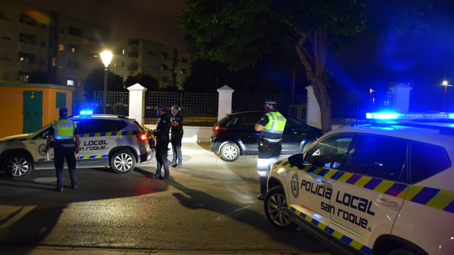 Control de la Policía Local de San Roque. Control de la Policía Local de San Roque.