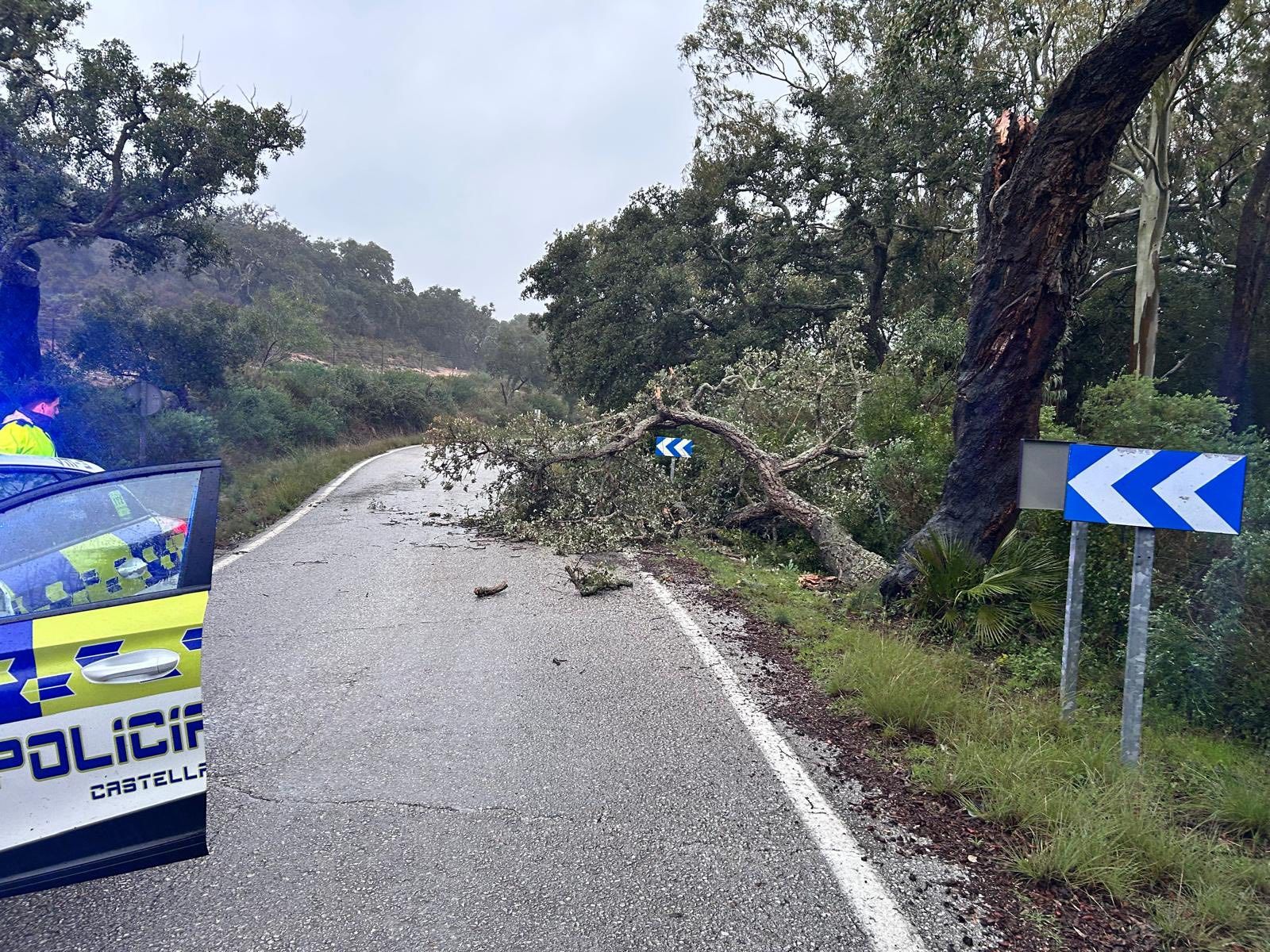 Imagen del Ayuntamiento. Castellar cierra varios accesos por el temporal de viento y lluvia Imagen del Ayuntamiento. Castellar cierra varios accesos por el temporal de viento y lluvia