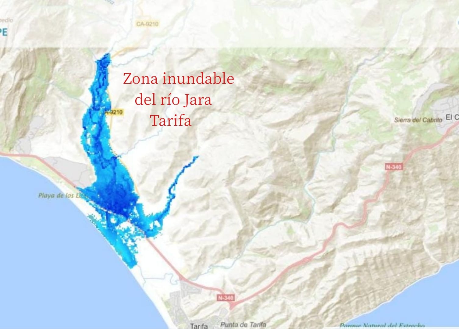 Zona inundable del río Jara MITECO. Imagen de Agaden. 