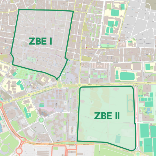 Planos de las zonas de bajas emisiones de La Línea. 