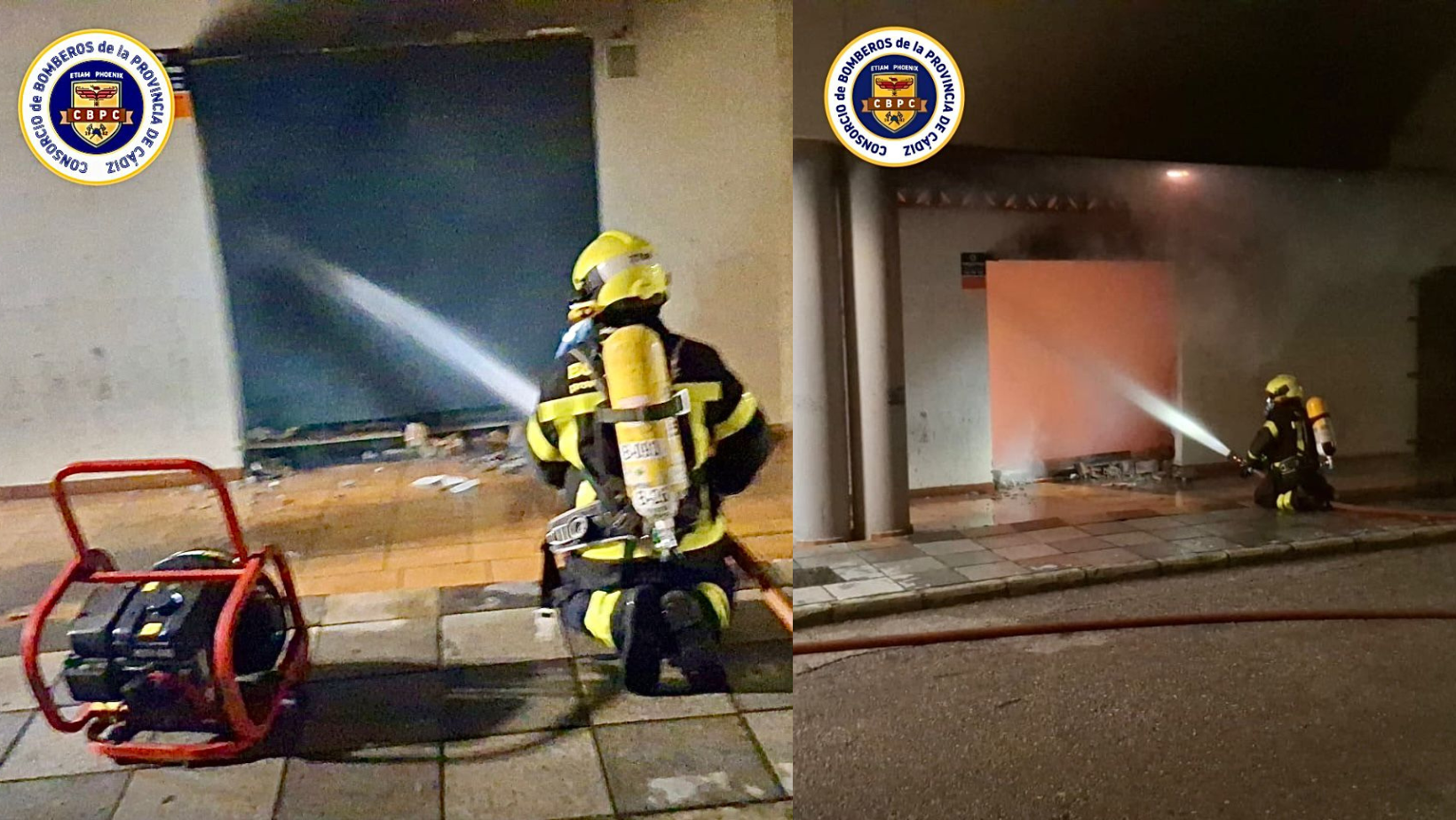 Bomberos sofocan un incendio en un local de patinetes eléctricos en Guadiaro