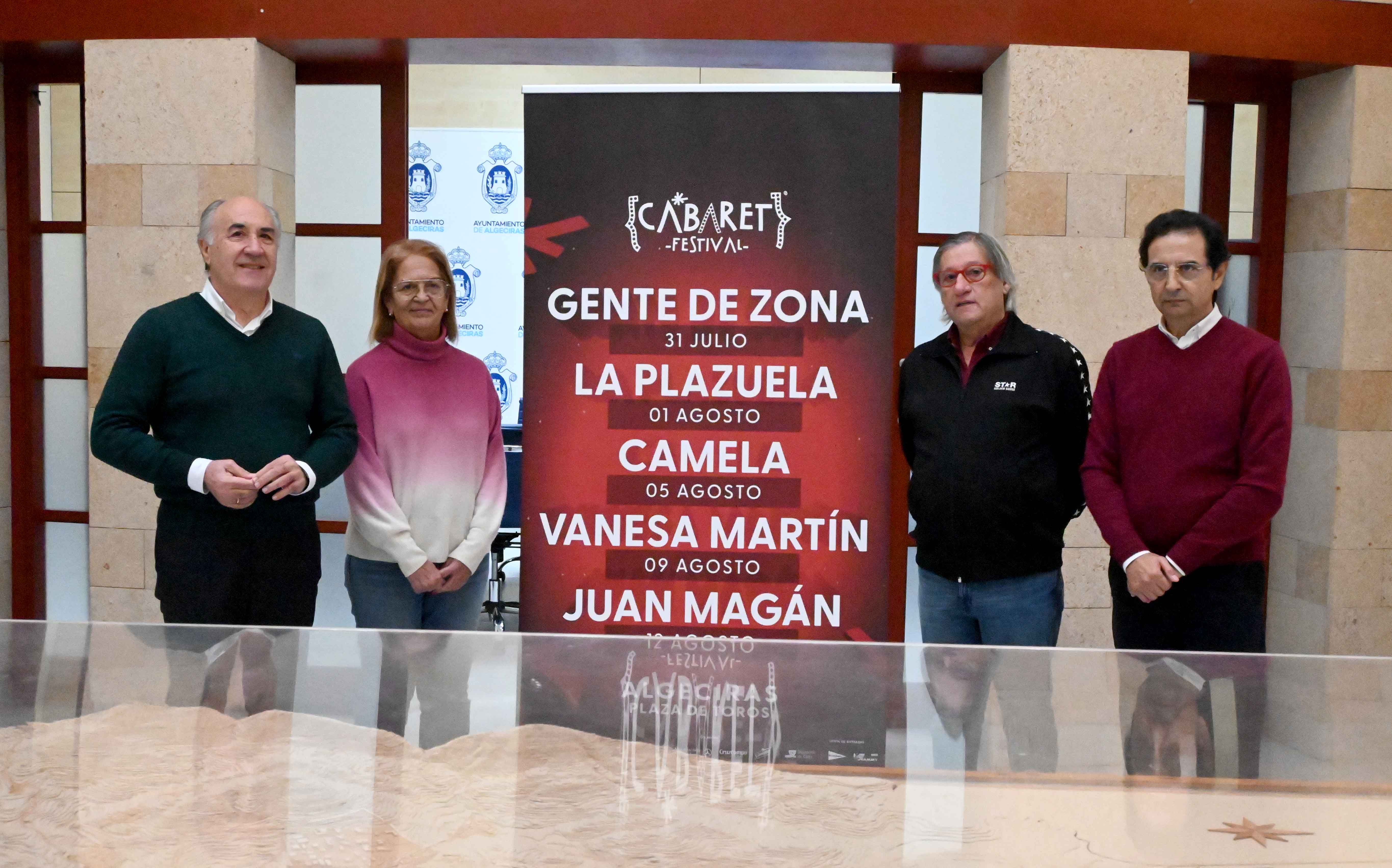 Presentación cartel.  Juan Magán y Vanesa Martín, entre los artistas que actuarán en el Cabaret Festival de Algeciras