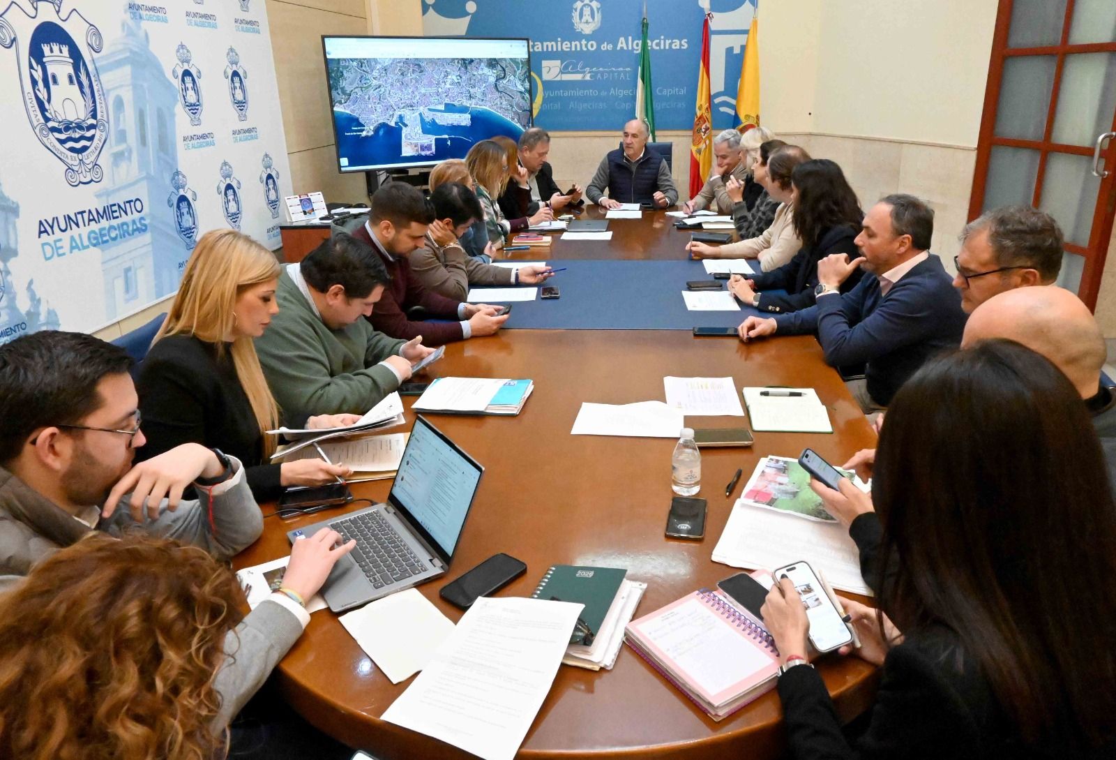 Un momento de la reunión. En Algeciras, lunes 9 de febrero de 2026.