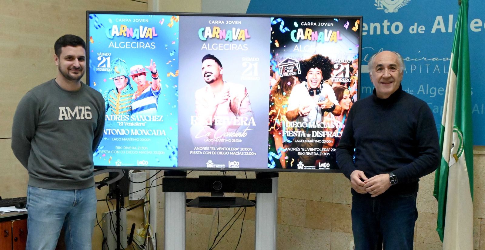 Riki Rivera, en el Carnaval Joven de Algeciras