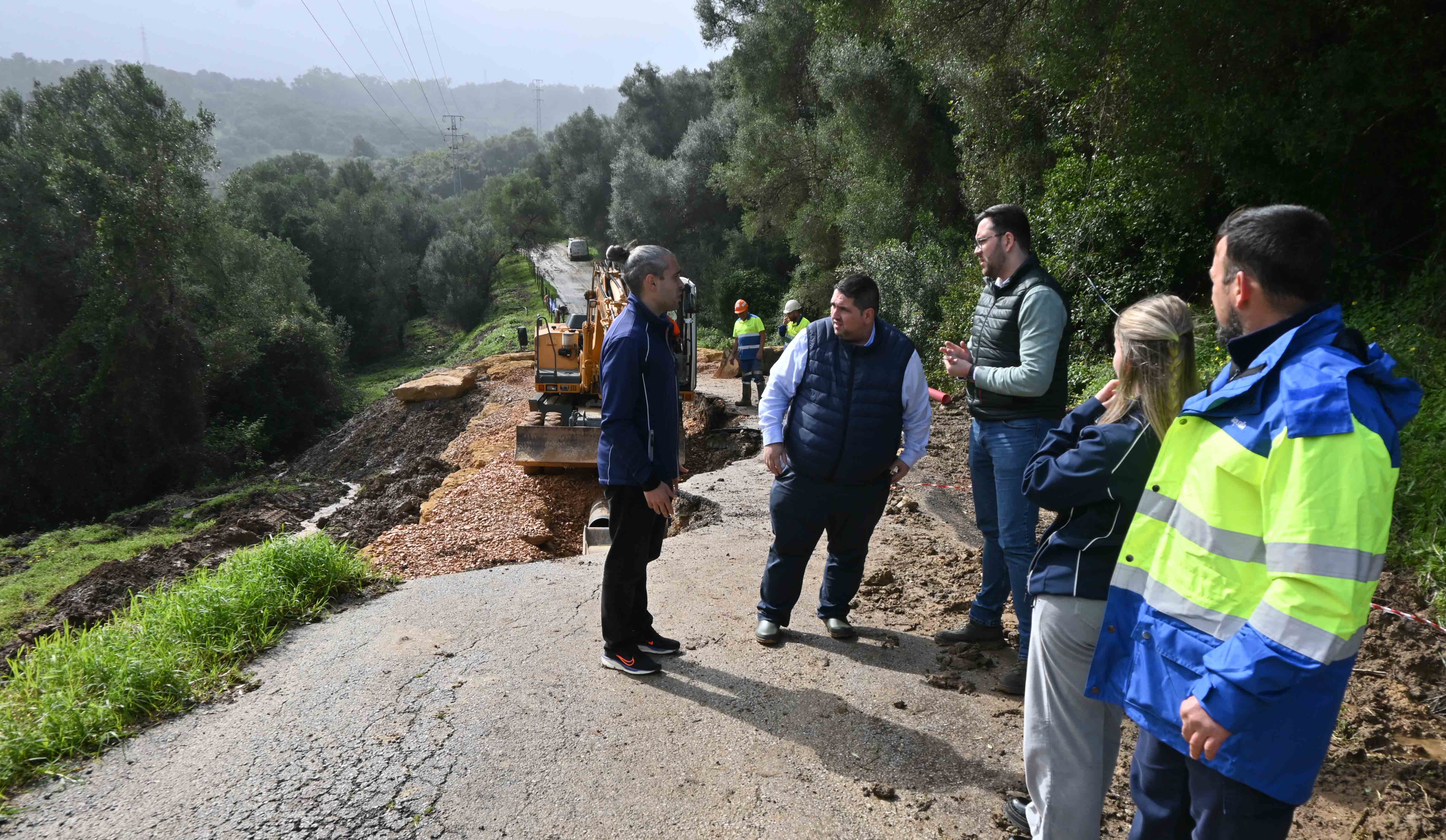Visita de las obras en Las Herrizas. 