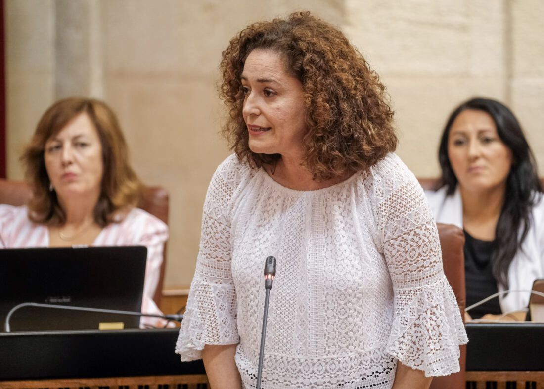 La parlamentaria de Izquierda Unida, Inmaculada Nieto. Imagen de archivo. Izquierda Unida vuelve a llevar la nueva sede del Conservatorio Paco de Lucía al Parlamento andaluz