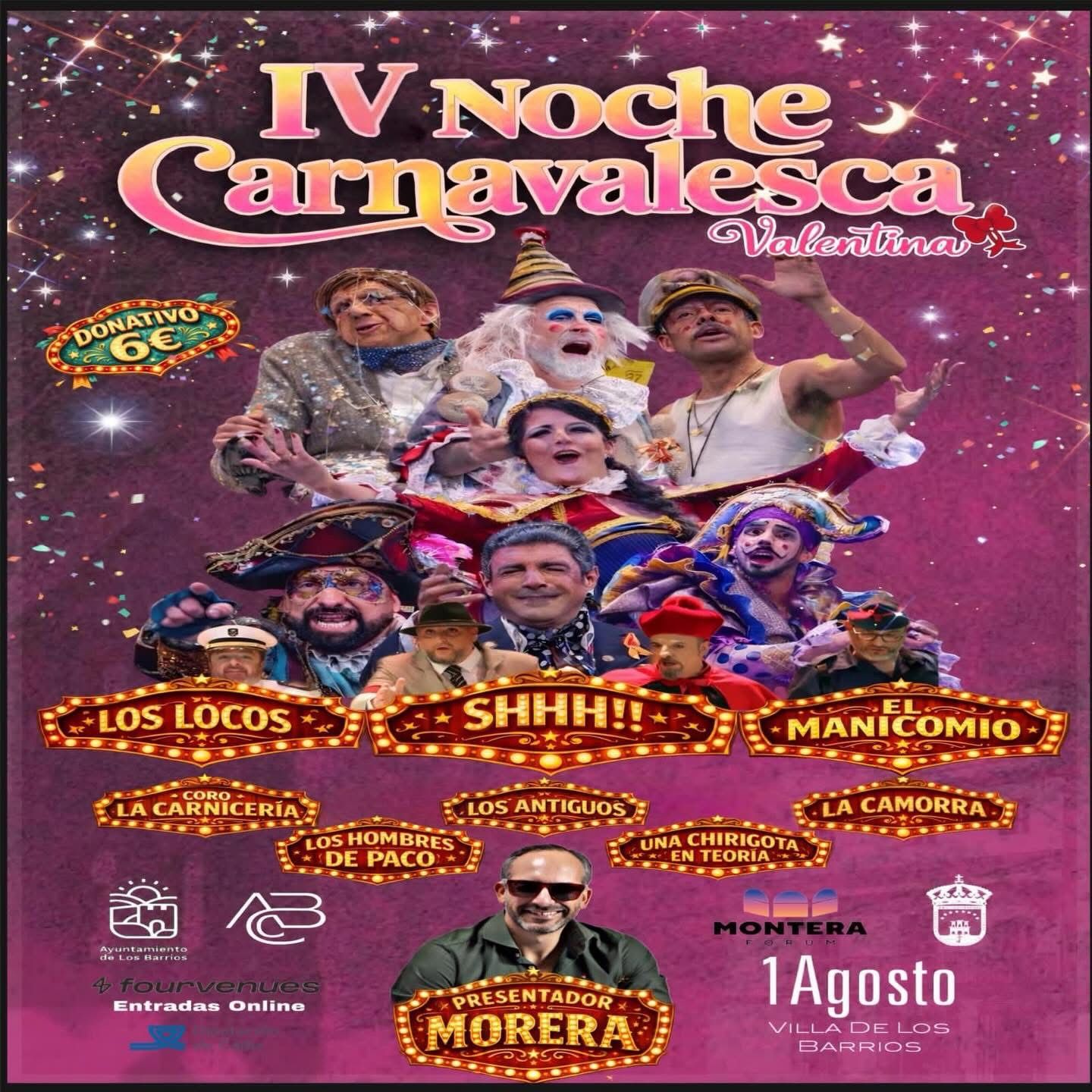 Cartel de la IV noche carnavalesca “Valentina”