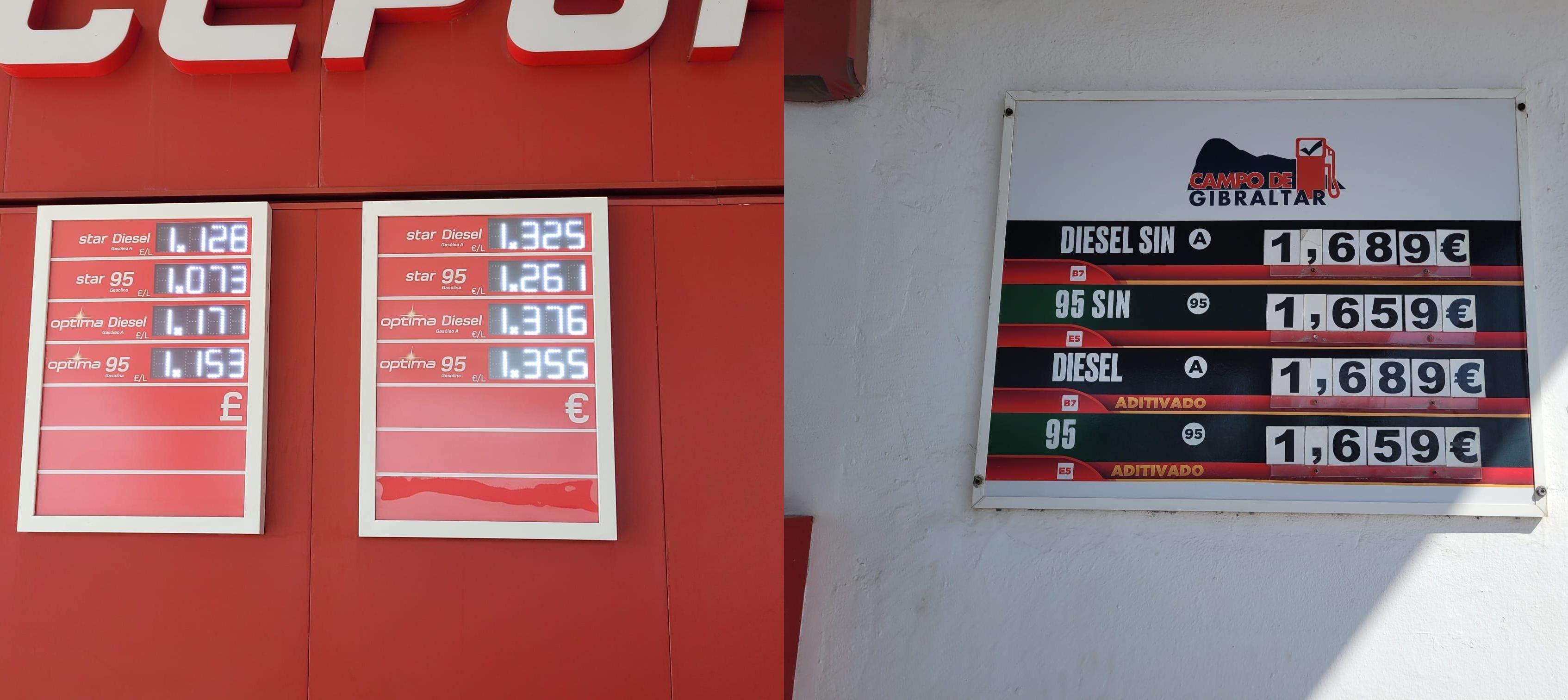 La gasolina sube más de 20 céntimos en la comarca y agranda la brecha de precios con Gibraltar La gasolina sube más de 20 céntimos en la comarca y agranda la brecha de precios con Gibraltar