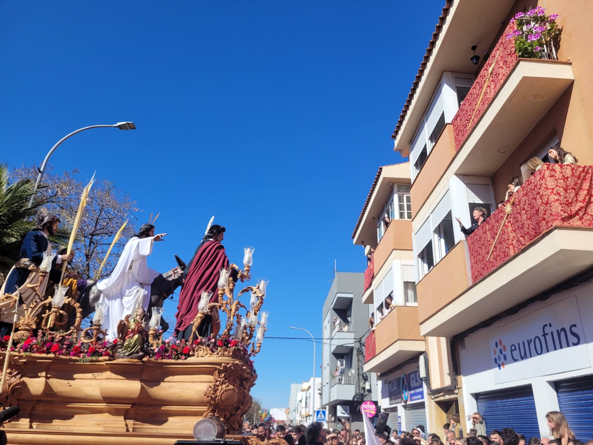 La Línea se vuelca con la Borriquita y la Alegría en un Domingo de Ramos brillante. Foto: D.G.