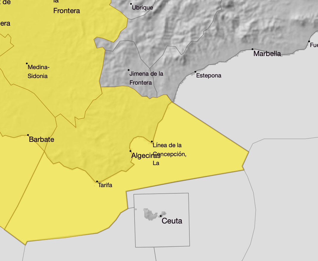 Aviso amarillo por fenómenos costeros en el Estrecho este fin de semana