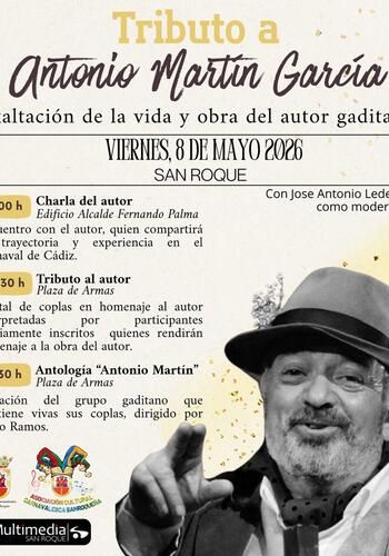 Cartel homenaje a Antonio Martín. 