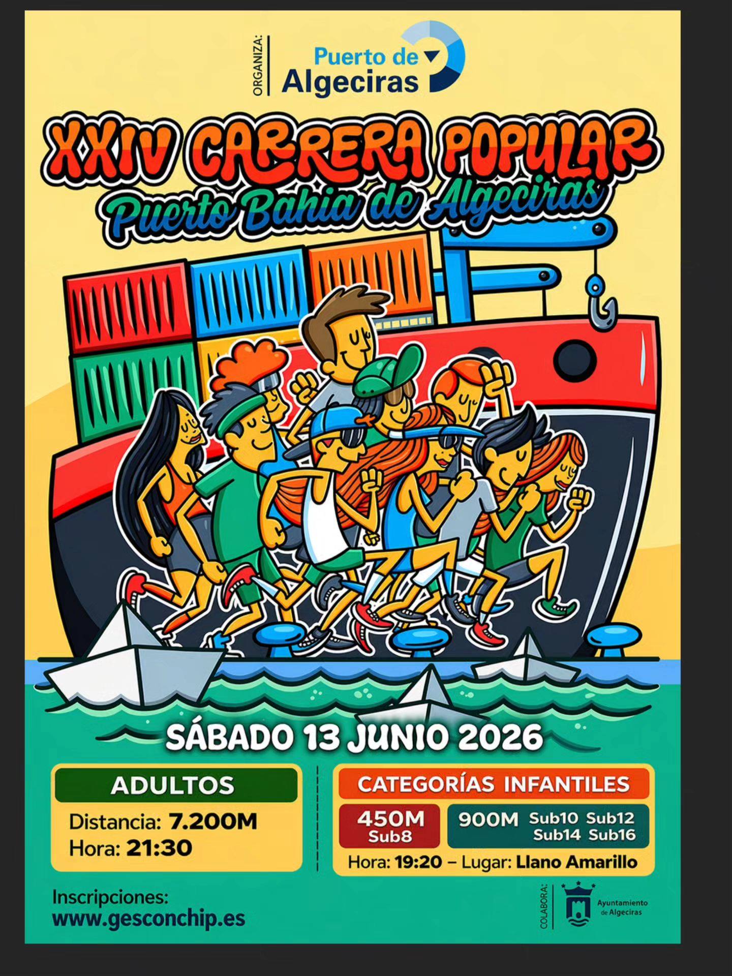 La XXIV Carrera Popular Puerto Bahía de Algeciras correrá este año por la inclusión junto a APROPADIS 2.0