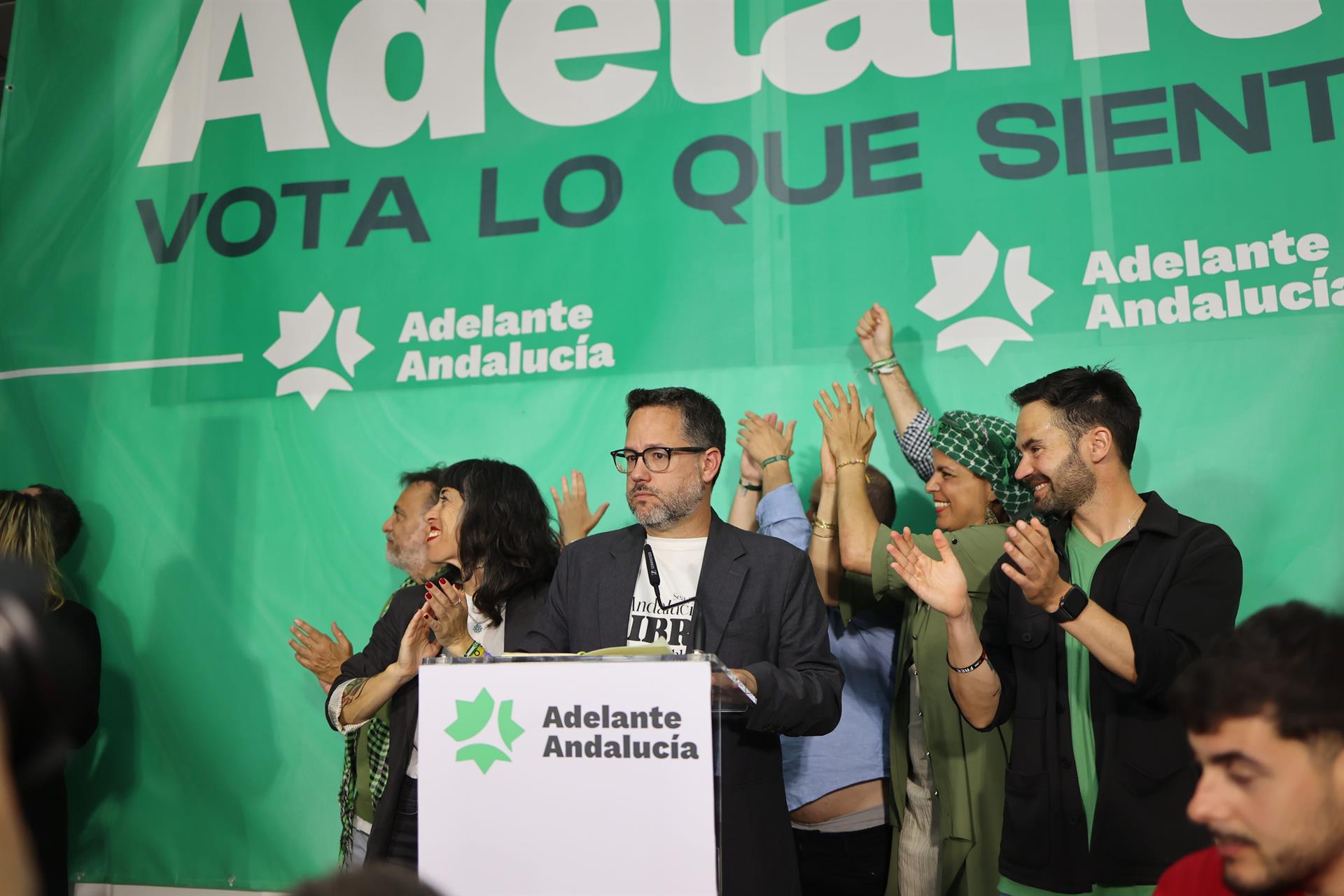 José Ignacio García valorando los datos electorales. - NACHO FRADE/EUROPA PRESS