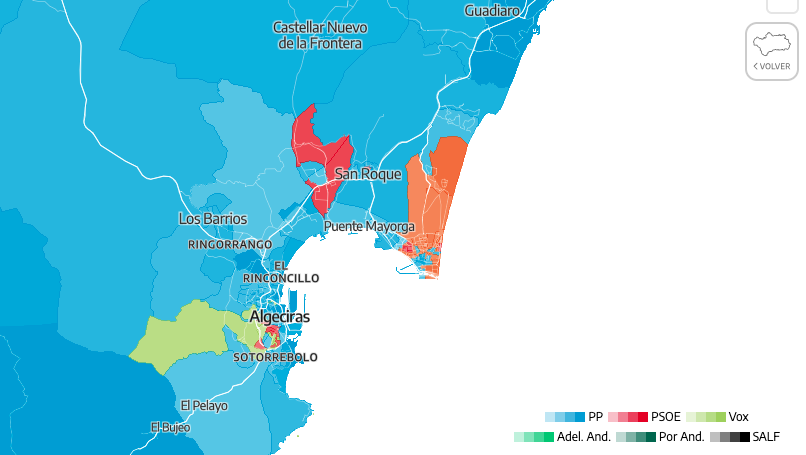 Así ha votado las diferentes barriadas del Campo de Gibraltar en las elecciones andaluzas