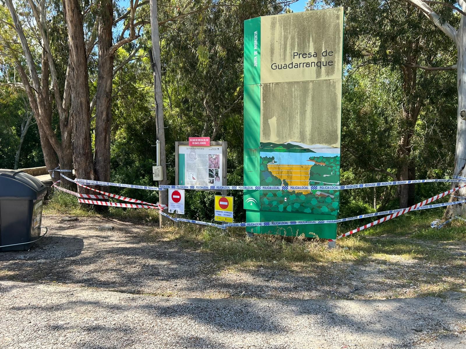 Precintado el Sendero de la Mariposa Monarca en Castellar mientras arreglan los daños de las borrascas