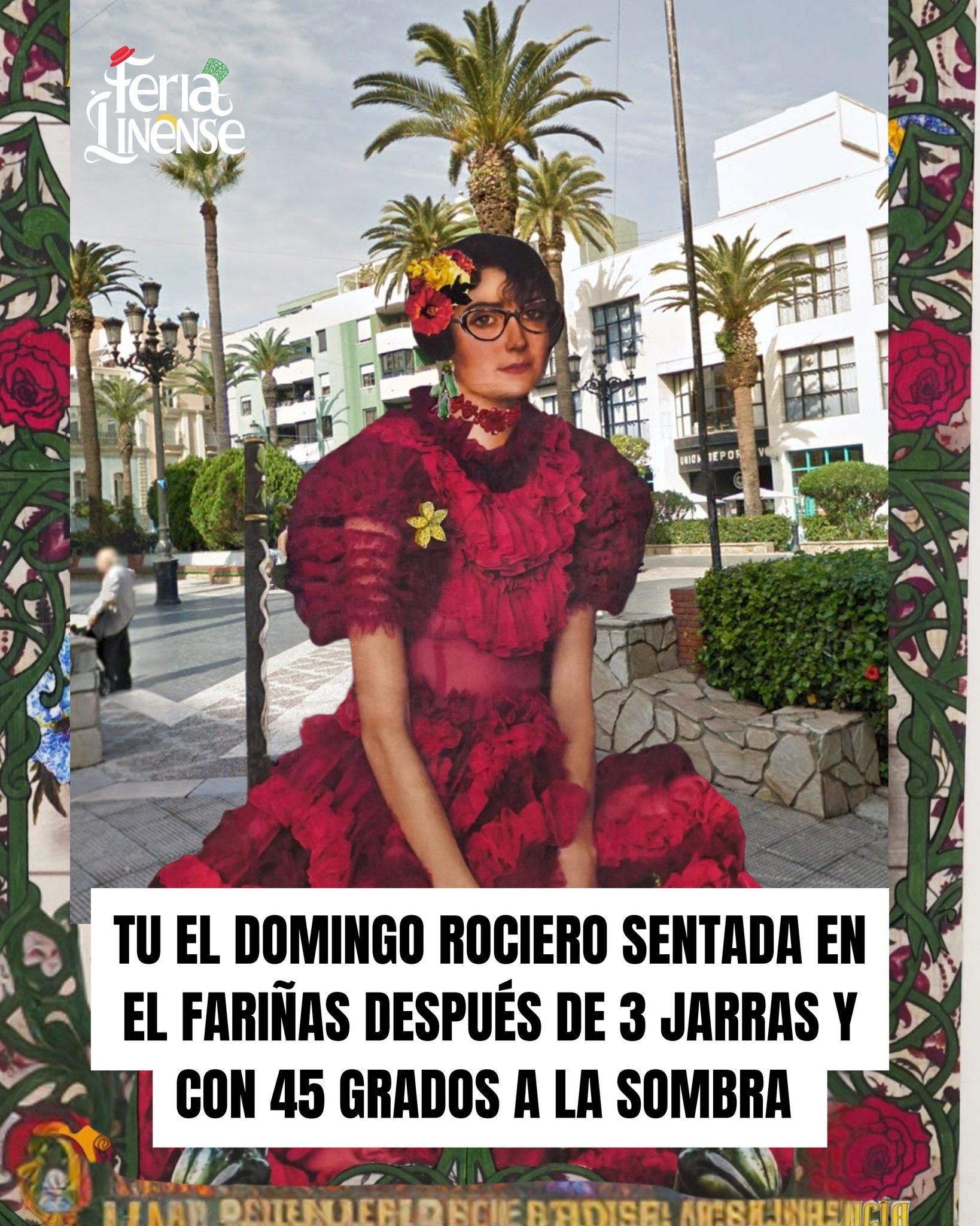 Creación difundida en redes sociales en referencia al cartel de la feria algecireña.