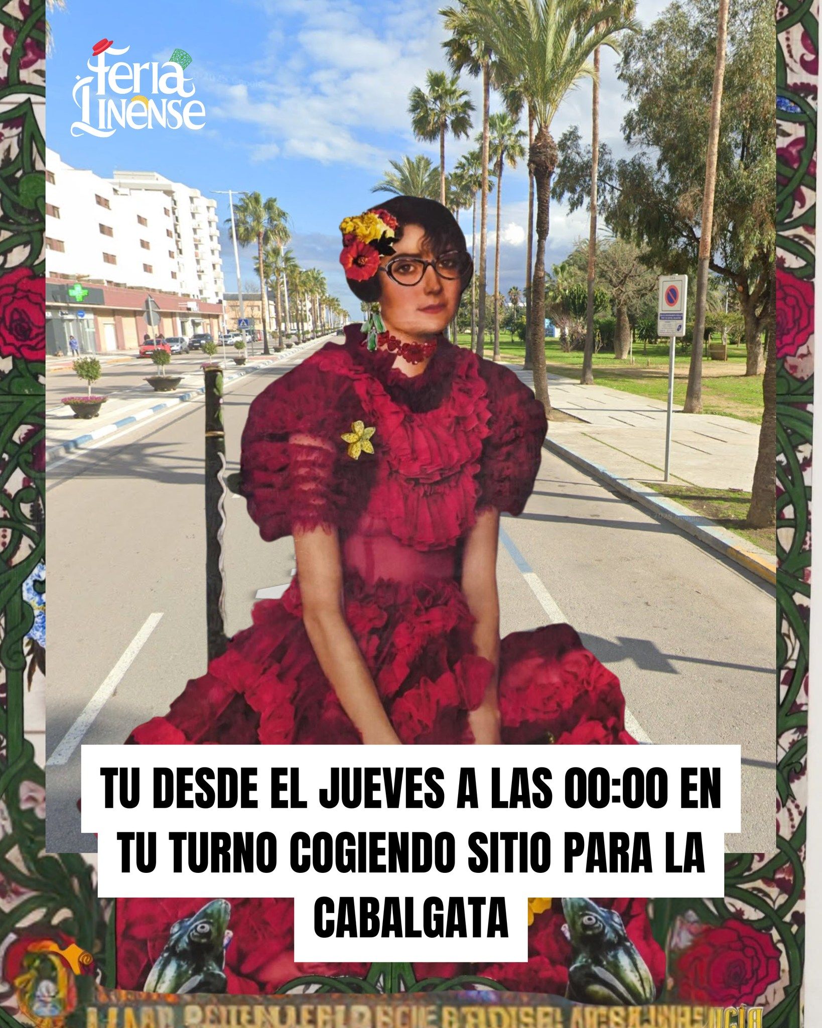 Creación difundida en redes sociales en referencia al cartel de la feria algecireña.
