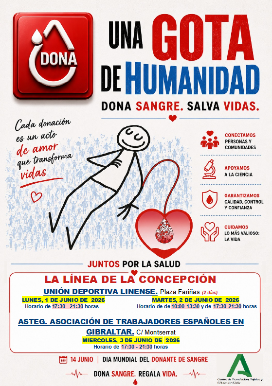 La campaña se desarrollará en la Unión Deportiva Linense y en la sede de ASCTEG con el objetivo de reforzar las reservas y concienciar sobre la importancia de este gesto solidario La campaña se desarrollará en la Unión Deportiva Linense y en la sede de ASCTEG con el objetivo de reforzar las reservas y concienciar sobre la importancia de este gesto solidario