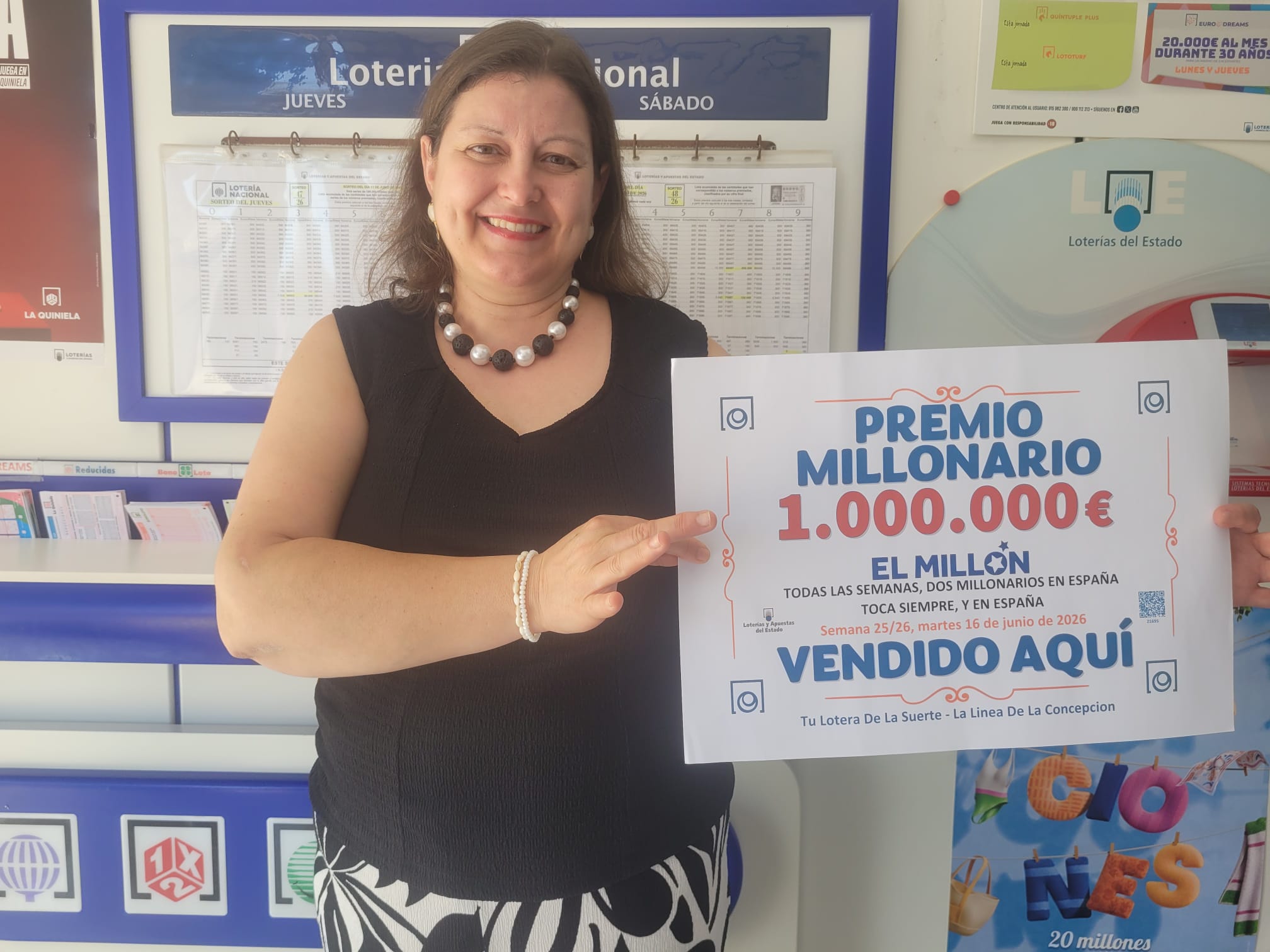 Un acertante de La Línea se lleva un millón de euros: "Es el sueño de cualquier lotera"