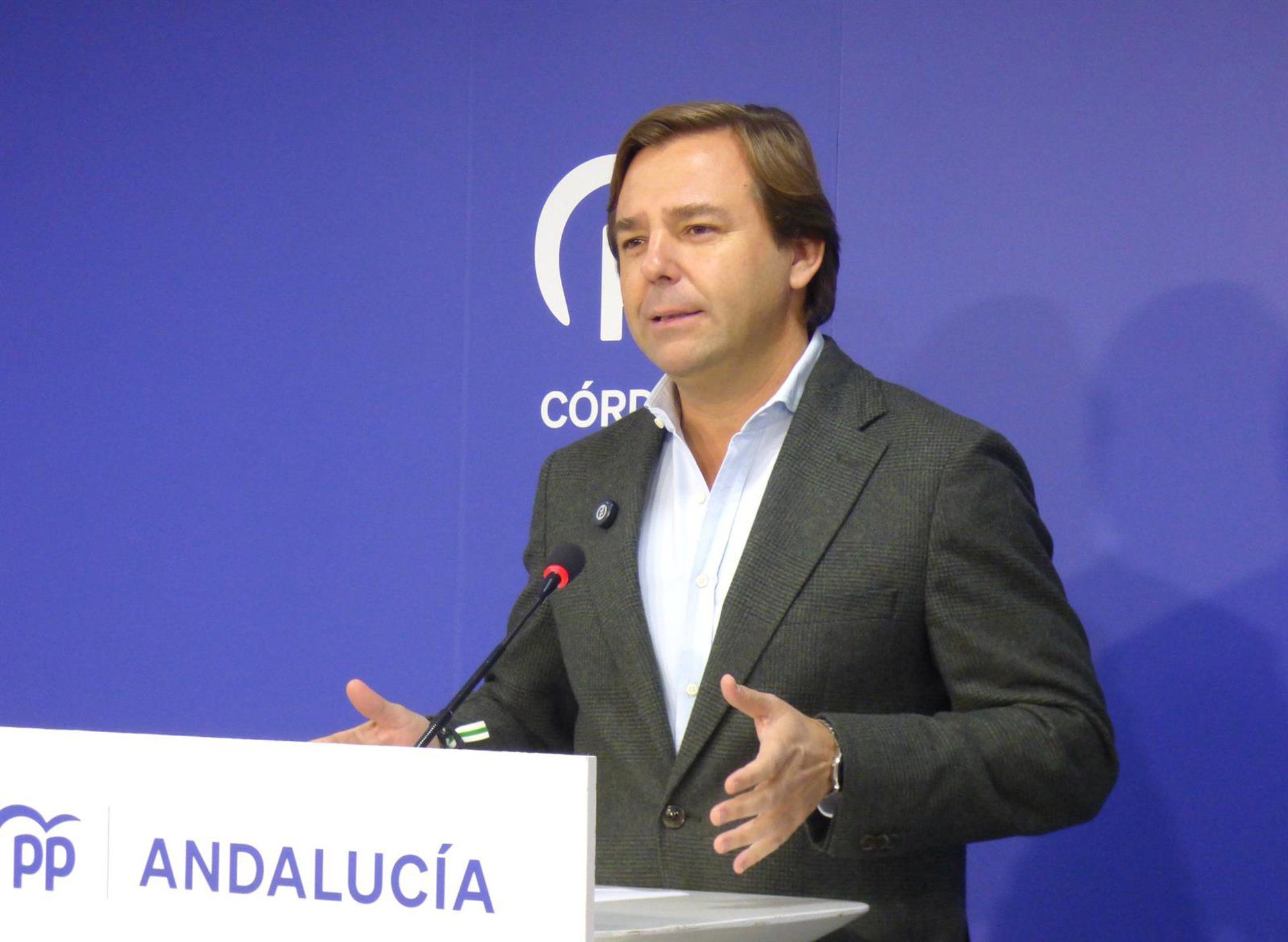 Archivo - El secretario general del PP-A, Antonio Repullo, en una rueda de prensa. Imagen de archivo. - PP-A - Archivo
