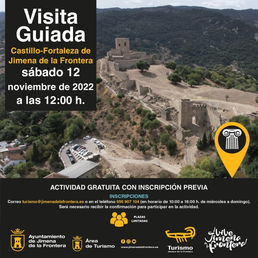 Cartel promocional de las visitas guiadas gratuitas por el Castillo-Fortaleza.