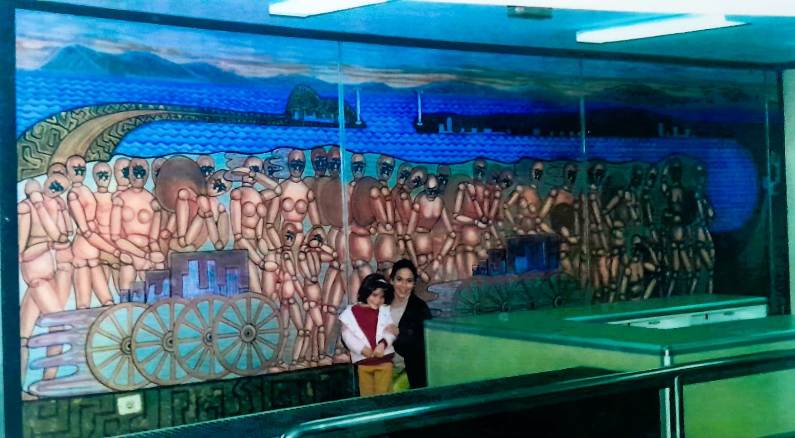 La Línea restaurará el mural “El éxodo de Gibraltar”, de Nacho Falgueras, tras su donación