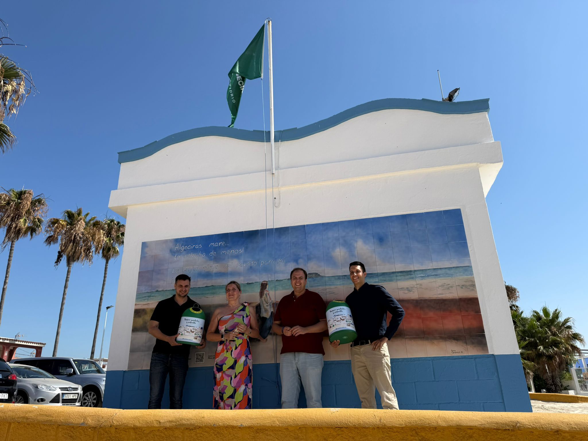 Algeciras refuerza su compromiso con el reciclaje de vidrio para revalidar la Bandera Verde de Ecovidrio