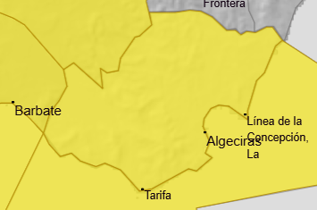 La AEMET activa avisos amarillos en el Campo de Gibraltar por Levante y fenómenos costeros