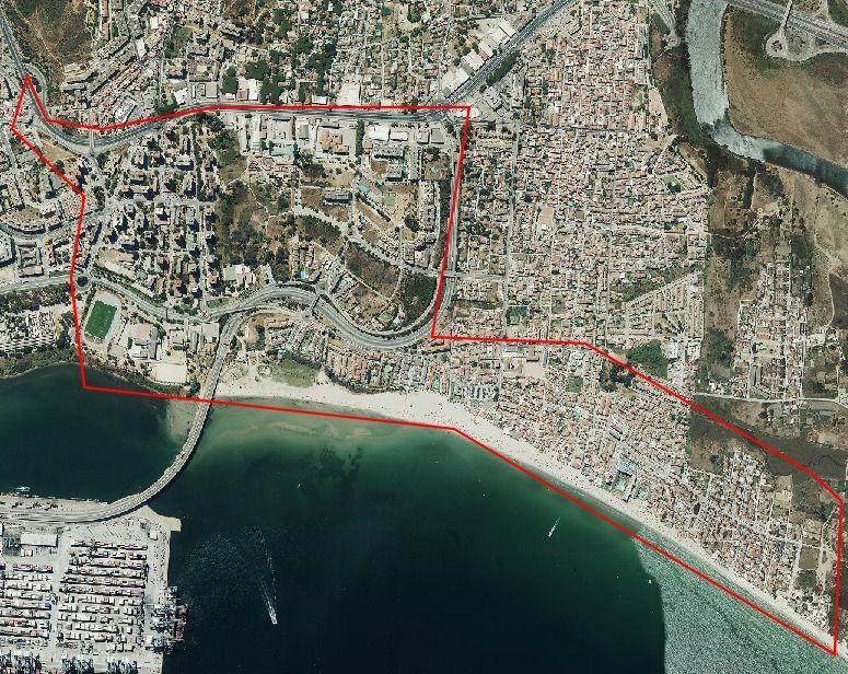 Imagen de las zonas afectadas en Algeciras por el corte de agua. Varias zonas de Algeciras sufrirán este miércoles 8 de julio cortes de agua por renovación de la red