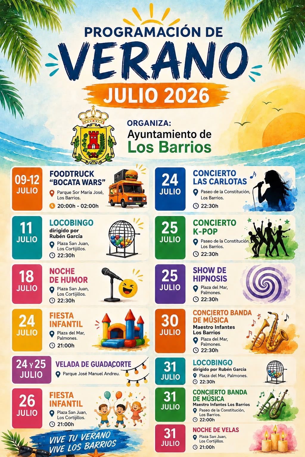 Programación mes de julio. 