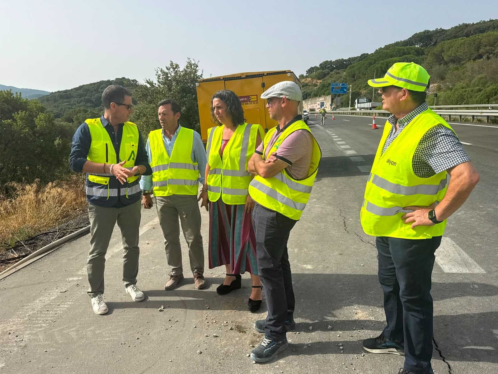 La Junta avanza en la reparación del talud dañado de la A-381 en Los Barrios
