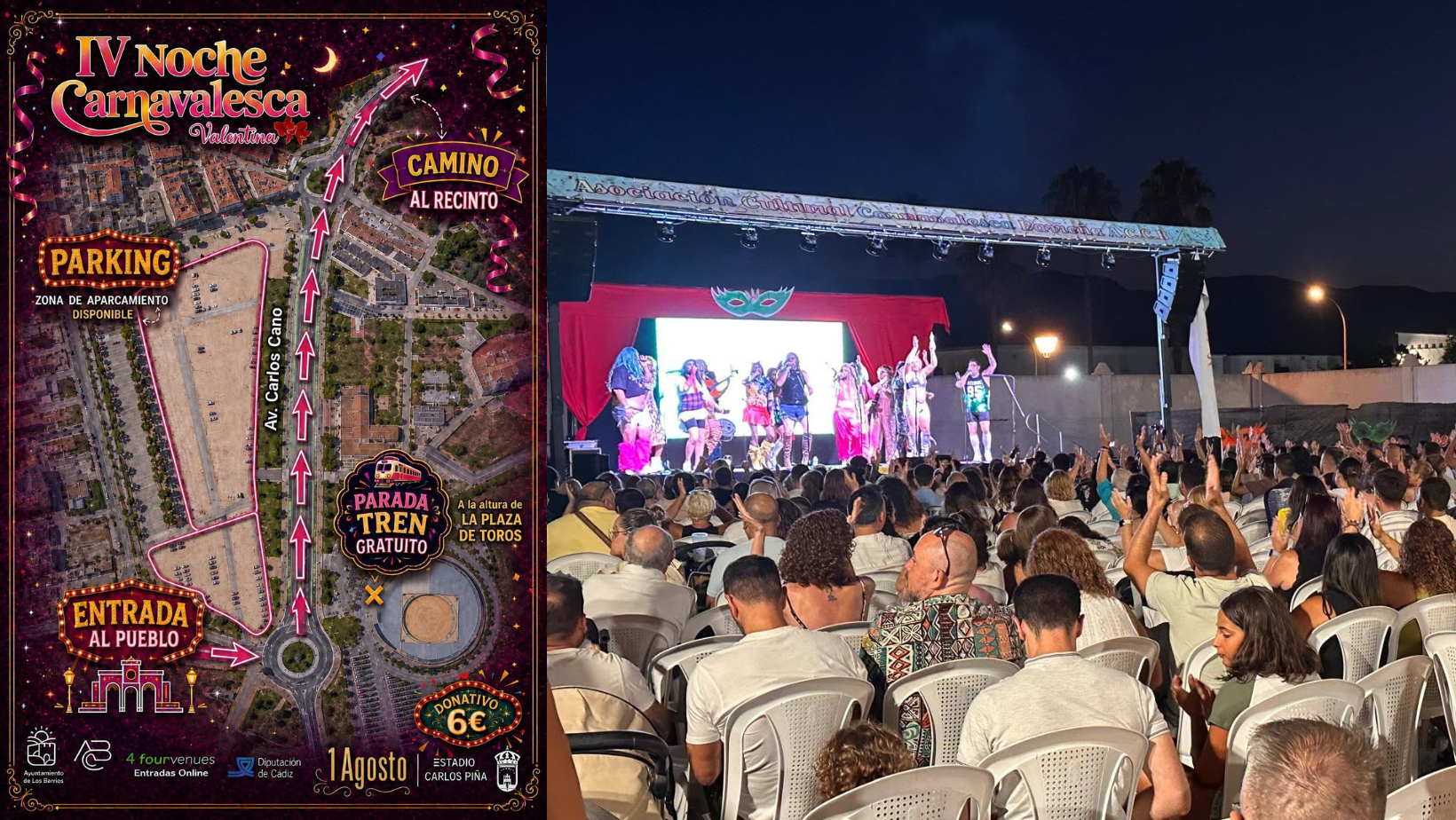 Los Barrios habilita un tren gratuito para la Noche Carnavalesca 'Valentina' tras vender 3.500 entradas