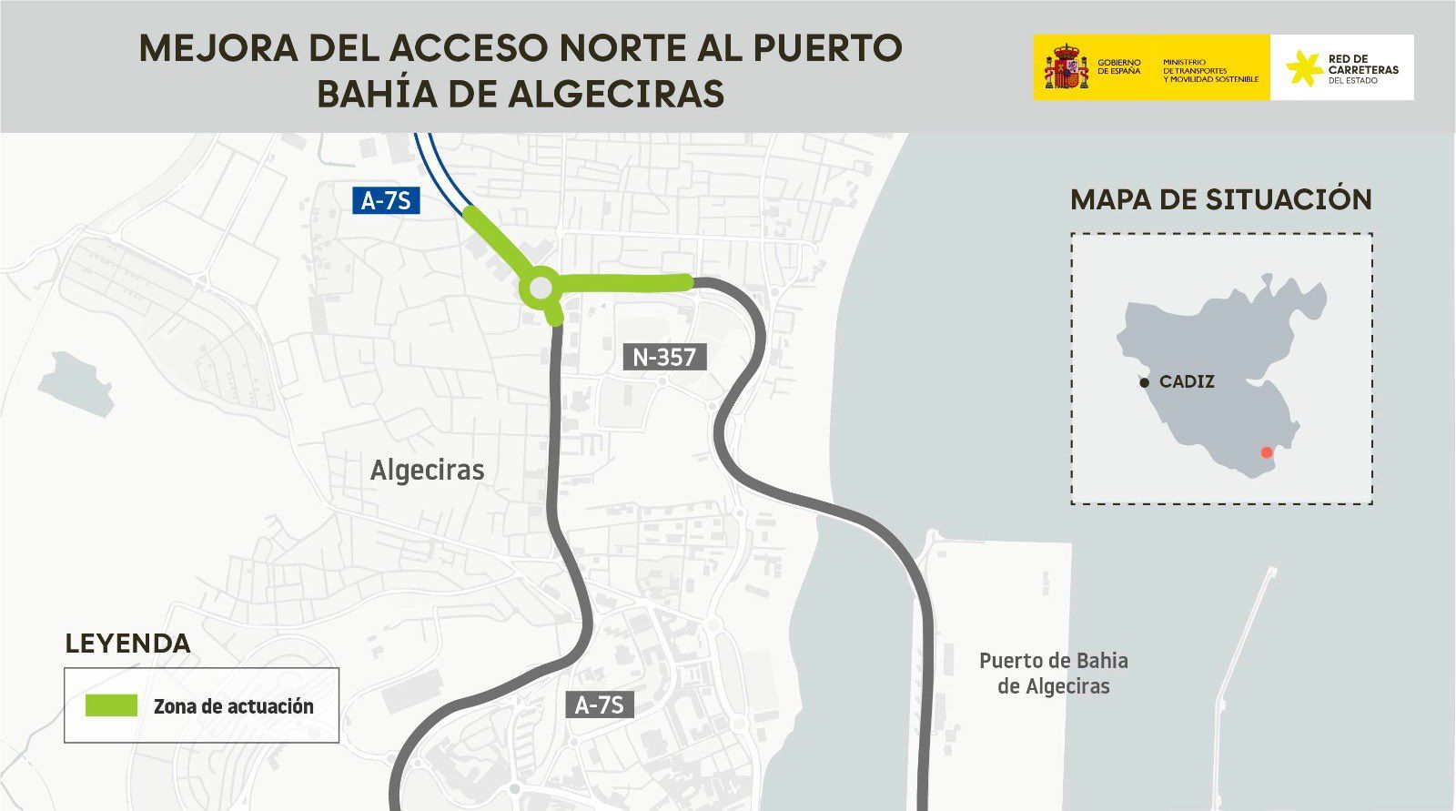 Transportes adjudica por 17,3 millones las obras de mejora del acceso norte al Puerto de Algeciras