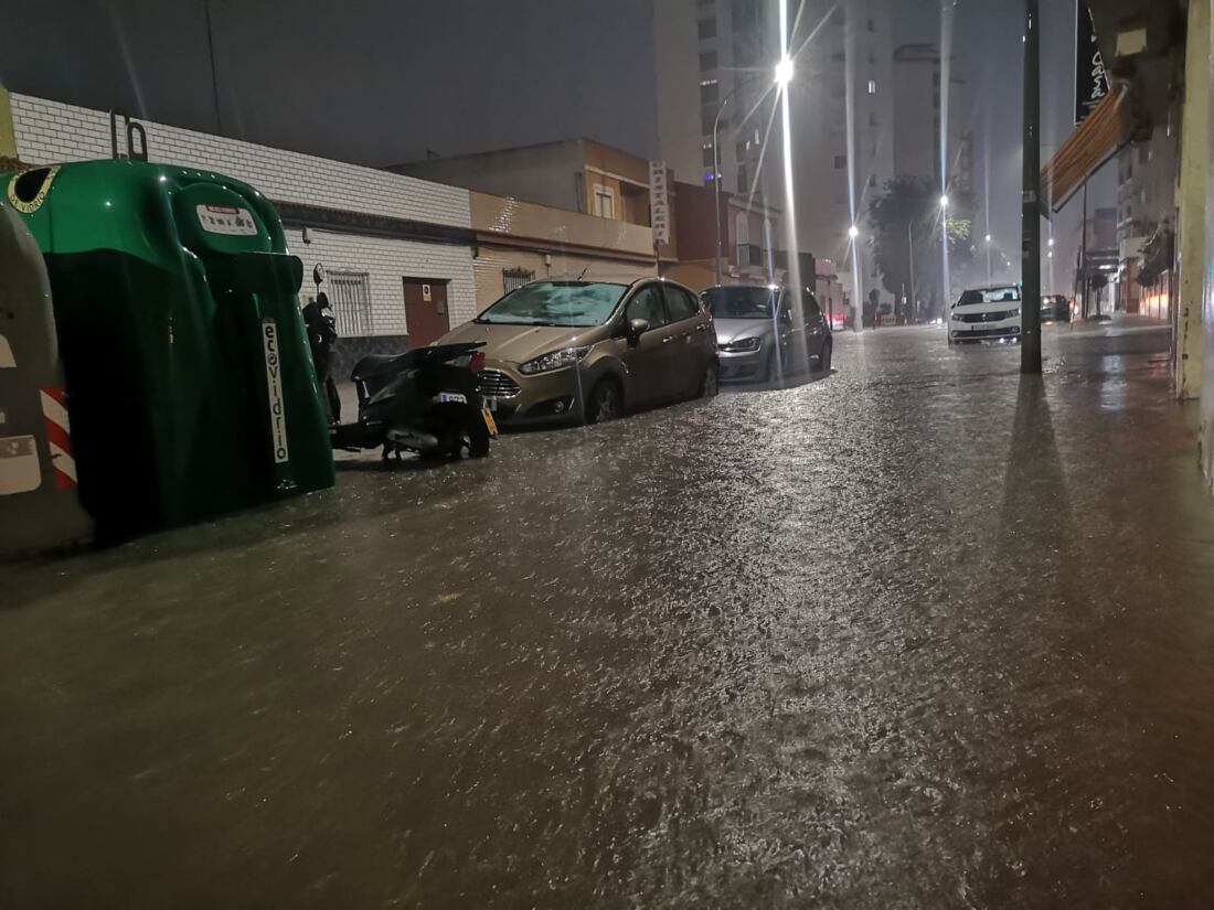 Las lluvias ayer en La Línea.