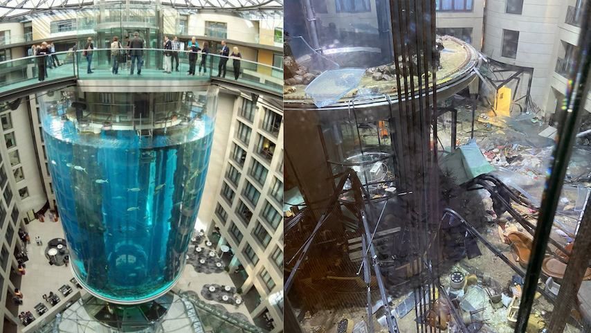 Antes y después del acuario.