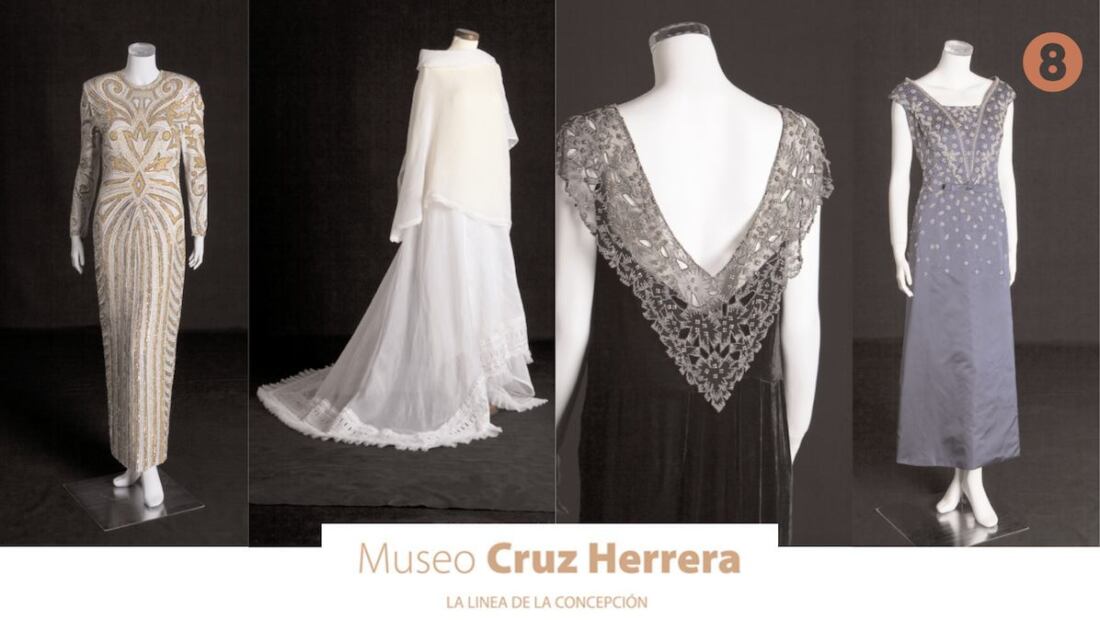 Edit de los vestidos de gala expuestos en el Museo Cruz Herrera. Foto: 8Directo.