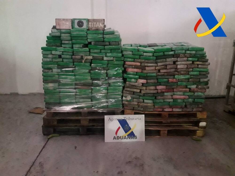 Cádiz.-Sucesos.- Incautados en el puerto de Algeciras 1.600 kilos de cocaína oculta en un contenedor con plátanos