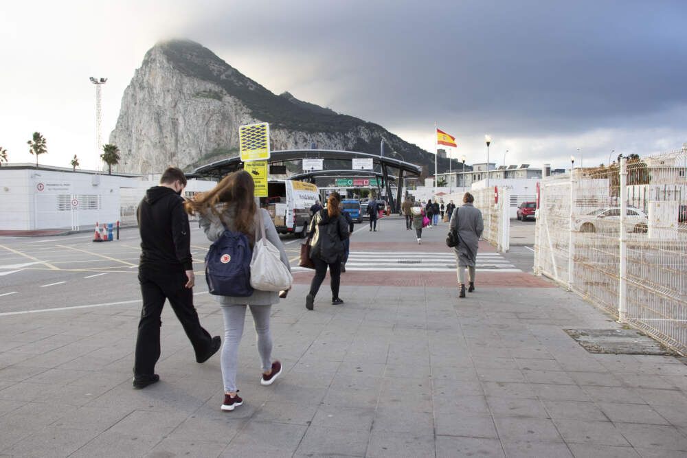 Peatones en frontera Gibraltar