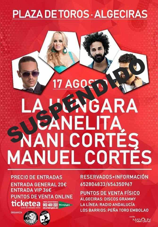 concierto suspendido