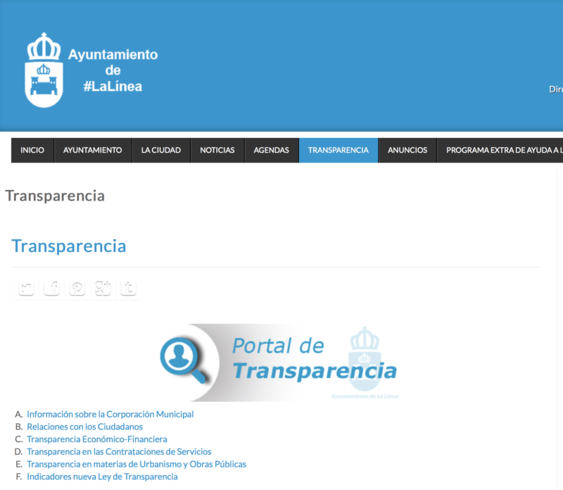 portal transparencia ayuntamiento la línea
